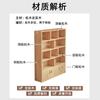 Estantería de madera maciza pura, armario de almacenamiento de piso, armario de almacenamiento de pino para niños, estantería de pared a pared para estudiantes, estantería para el hogar con puerta