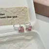 Pendientes Super Hada Rosa Dulce con Borla y Lazo Corazón Rojo Diseño de Nicho Dulce y Fresco Pendientes Exquisitos de Gama Alta para Mujer