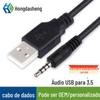 Orifício para fone de ouvido de 3,5 mm cabo de carregamento usb para áudio de 3,5 mm cabo de carregamento fonte de alimentação do carro 4 cabo de carregamento de áudio