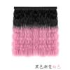 Peluca sombrero cabello rizado seda de alta temperatura permanente de maíz color degradado peluca pieza de peluca desmontable moda peluca sombrero degradado