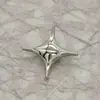Botón de Presión Metálico de Estrella de Cuatro Puntas de 28 mm para Blusas, Chaquetas, Ropa, Botones Decorativos