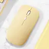 Mouse Bluetooth Silencioso Sem Fio Bateria Recarregável Modo Duplo 2.4g Cor Macaron Retroiluminado Tablet Laptop Mesa