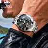 Reloj Marca Weibaolong Modelo Nuevo con 8 Diamantes Reales, Reloj Mecánico Multifuncional Totalmente Automático, Reloj para Hombre Resistente al Agua