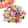 Contas de margarida de silicone, pingentes de pulseira de flor de girassol colorida, acessórios, acessórios de vestuário DIY, decorações
