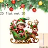 Enfeites de Natal Acrílicos 2D Planos Encantadores com Rena - para Casa, Retrovisor de Carro, Mochila e Chave