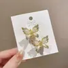 Mini Pinza para el Cabello de Mariposa Perlada para Mujer Pequeña Exquisita Lujo Ligero Nicho Pinza de Garra Diseño Juvenil de Gama Alta Accesorios para el Cabello