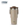 Tyeso/Tai Shuo Taza Térmica de Acero Inoxidable Doble Capa Conservación del Frío Taza de Hielo Portátil Doble Bebida Montaje en Coche Taza de Agua de Gran Capacidad