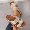 Sandalias de cuña casuales transfronterizas europeas y americanas, sandalias de verano para mujer, talla grande para mujer, 2025, comercio exterior transfronterizo, venta al por mayor, talla grande