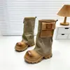 2026 Zapatos y Botas Maillard de Mujer Más Vendidos Nuevos con Suela Gruesa Elegantes y Versátiles Otoño/Invierno Botas de Caballero con Cara Sonriente