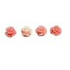 8mm Pó de Concha Prensado Flor Rosa 3D Contas Flor Rosa Prensadas e Esculpidas Contas Soltas Pulseira DIY Colar Acessórios Materiais Atacado