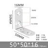 Soporte de Ángulo de Acero Inoxidable Engrosado Conector Fijo Escuadra de Ángulo Recto de 90 Grados Escuadra Triangular Pieza de Conexión de Ángulo en L