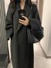 Casaco de Lã de Alta Qualidade com Estilo de Blogueira Shanyun, Dupla Face, com Ombro Direito e Espessado para Outono e Inverno, Casual e Relaxado
