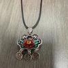 Vintage Estilo Étnico Pingente Oco Auspicioso Ruyi Longa Vida Bloqueio Oco Cloisonne Peônia Colar Acessórios Do Pingente Das Mulheres