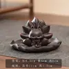 Mascota de Té de Arcilla Púrpura Zorro de Nueve Colas Adorno Creativo, Se Puede Usar para Juego de Té, Decoración de Mesa de Té Inspirada en Zen, Adorno Pequeño