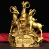 Atacado Latão Sanyang Kaitai Ornamentos Sanyang Kaitai Ovelha de Cobre Decoração para Casa Sala de Estar Artesanato Decorativo