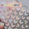 Pegatinas para uñas de mariposa Aurora en relieve de celebridad popular en línea 2024 Nuevo color mágico de luz de concha joyería para uñas de deseo puro