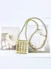 Mini Bolso Pequeño Lindo con Cuentas Personalizado Bolso para Lápiz Labial Versátil Popular Retro Popular Bolso Pequeño Cruzado Producto Terminado