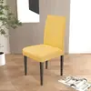 Funda elástica para silla con tacto de algodón y lino, tipo universal, cobertura completa, nuevo modelo 2026, para mesa de comedor, uso en casa, funda de silla integrada