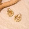 1 Par de Aretes de Diseño Metálico Moderno Europeo y Americano con Forma Regular de Anillo para Mujer, Sencillos y de Alta Gama