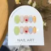 Qianfan [Jalea QQ] Estilo Coreano Chica Dopamina Uñas Cortas Puras Hechas a Mano Portátiles Pegatinas para Uñas Puntas de Uñas Postizas