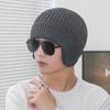 Gorro de punto con orejeras cálidas con forro polar de invierno para hombres y mujeres, para parejas, para ciclismo al aire libre, gorro de lana fría, venta directa de fábrica