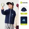 Tecnologia AntiestáticaJaqueta Infantil Dudu Home Roupas Quentes de Outono Tops para Meninos Cardigan de Outono à Prova de Vento para Meninas