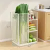 Estante de almacenamiento de verduras para cocina de esquina, carrito móvil de pie para el hogar para canasta de almacenamiento de frutas, verduras, cebollas, jengibre, ajo