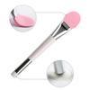 Brocha de Silicona de Doble Cabeza para Mascarilla, Brocha Suave para Nariz, Herramienta de Belleza para Aplicación y Limpieza de Barro de Spa y Salón de Belleza, Brocha para Spa
