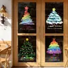 Pegatinas Navideñas para Ventana Decoraciones Navideñas Pegatinas de Cristal Centro Comercial Tienda Ambiente Festivo Diseño Pegatinas Electrostáticas