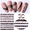 Adesivos para Manicure Estampa de Leopardo Adesivos 3D Decalques Estereoscópicos Adesivos de Unha de Celebridade da Internet Menina Douyin Novos Adesivos de Estampa de Leopardo Venda por Atacado