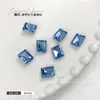 Joias para Unhas Artísticas de Açúcar Rochoso Diamantado Retangular Ângulo Reto Fundo Pontiagudo Diamante Quadrado Cubo de Gelo de Açúcar Pedras Strass para Unhas de Vidro Atacado Strass de Cristal