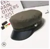 Boina Verano Británica Delgada Retro Versátil Azul Marino Sombrero Otoño e Invierno Estilo Coreano Moderno Japonés Negro Lana Capucha Sombrero