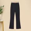 Calça da Mamãe, Outono Inicial, Cintura Elástica Fina, Aparência Solta que Emagrece, Calça de Nove Pontos, Calça Ligeiramente Flare para Mulheres de Meia-Idade e Idosas, Calça Casual