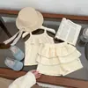 Conjunto de Verão para Meninas Novo Estiloso Conjunto de Duas Peças com Top Regata e Shorts para Crianças Bebês Roupa Casual de Verão para Bebês