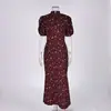 Estilo Nuevo Primavera y Verano 2026 Moda Transfronteriza Europea y Americana Vestido Floral para Mujer, Vestido Largo de Gama Alta con Escote en V Profundo y Temperamento Elegante
