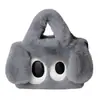 Bolso Bandolera de Peluche de Perro de Ojos Grandes con Cadena Imitación de Piel de Conejo Rex Bolso Tote Infantil para Todas las Estaciones Bolso de Mano de Dibujos Animados Moderno y Versátil