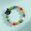Pulseira de Cerâmica Jingdezhen Estrela do Mar Nova Pulseira Estilo Chinês Joias Pulseira Gato Estudante Joias de Bancada Joias Finas