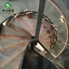 Producción Personalizada de Fabricantes de Estructura de Acero Acero Madera Ingeniería de Interiores Escaleras Giratorias en Espiral Casa Hogar