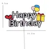 Decoración de Pastel de Cumpleaños Corona de Cumpleaños Marca Pastel de Cumpleaños Globo Feliz Tarjeta de Cumpleaños Pequeño Transparente ins Dulce