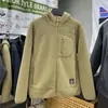 Peso Pesado 900 Gramas! Estilo masculino! Jaqueta Casual Acolchoada de Lã Polar Espessa com Capuz Outono/Inverno 2025 Jaqueta Rasgada
