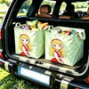 Cesta de Almacenamiento Plegable para Coche con Dibujo de Niña, Impermeable de Gran Capacidad, Organizador de Bocadillos para Coche, Cesta de Almacenamiento Plegable