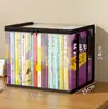 Bolsa de almacenamiento portátil transparente a prueba de polvo para libros de estudiante, impermeable, resistente y duradera, para organizar ropa y artículos varios en el escritorio