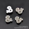Aleación 8mm Cromo Superficie Diamantada con Corazón Corona Forma de Corazón Cadena para Teléfono Móvil Llavero para Placa de Licencia Accesorios de Joyería