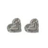 Pendientes de joyería estilo europeo y americano de alta gama con forma de corazón de acero inoxidable pendientes de oro de 18k que no se decoloran anillo para niñas
