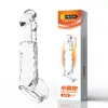 Amor Secreto Pequeno Canhão de Aço Dente de Lobo de Cristal Manga Anel Resistente à Vibração Estendido Travamento Anelar Manga de Sêmen Brinquedo Sexual Masculino Adulto