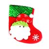 Bolsa de Regalo de Navidad con Lentejuelas Pequeñas Papá Noel Muñeco de Nieve Reno Oso Caramelo Decoración Navideña Calcetín de Navidad