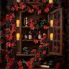 Guirlanda de Folhas de Bordo Artificiais para Decoração de Casa Transfronteiriça, Halloween, Ação de Graças, Festival da Colheita