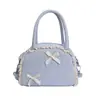 Bolsa de Ombro Feminina de Renda Doce Mini Fofa com Laço Porta Batom Chaves Estilo Coreano Nova Bolsa Concha