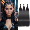 Mechas de Cabelo Sintético Liso, Cabelo Sintético Liso a Granel, Mechas de Cabelo Sintético para Crochê, Mechas de Cabelo Sintético Sedoso Liso, Fornecimento Direto do Fabricante