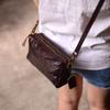 Bolsa Cuadrada Pequeña de Piel Cruzada para Niñas Personalizada Capa Superior Piel de Vaca Diseño Plisado Nicho Exterior Viaje Negocios Bolsa Simple